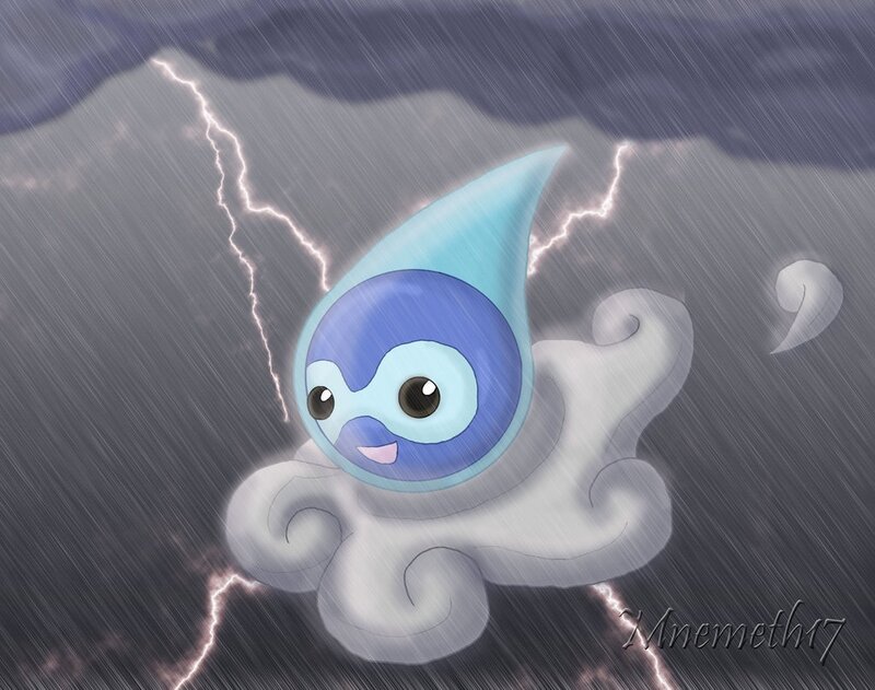 Piplup in a storm