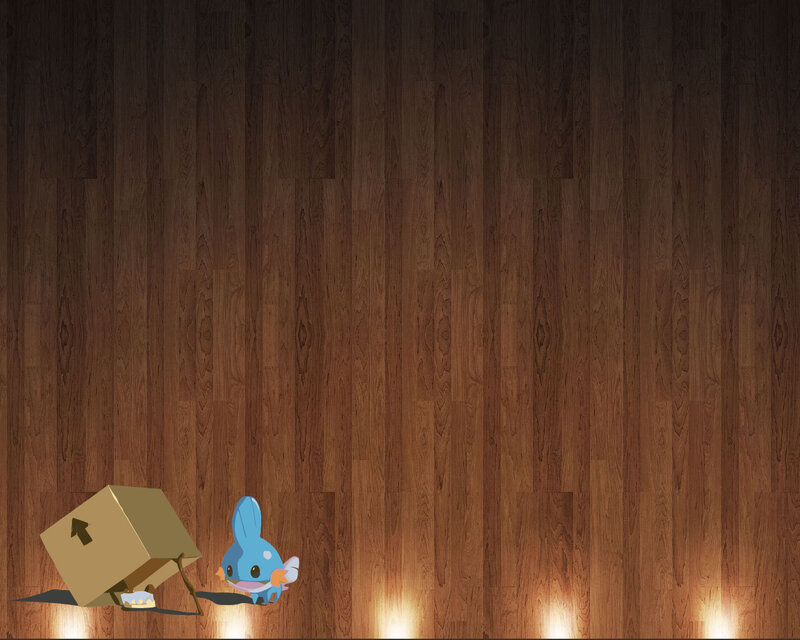 Piplup next to a box