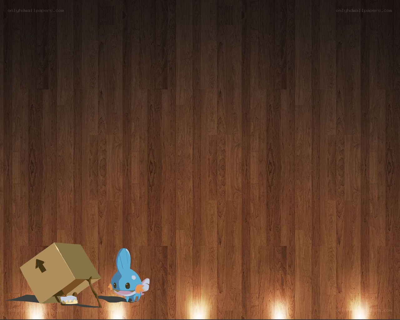 Piplup next to a box