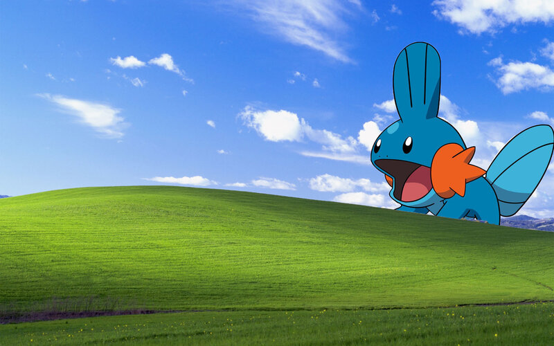 Piplup on a green hill