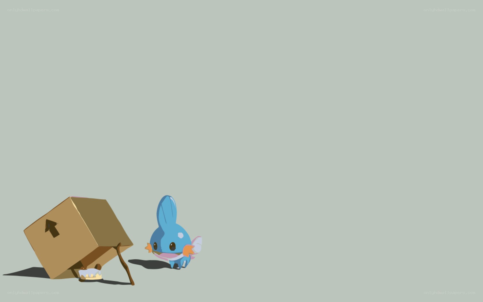 Piplup with a cardboard box