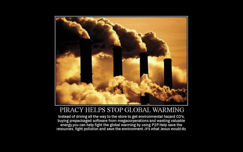 Piracy Helps Stop Global Warming