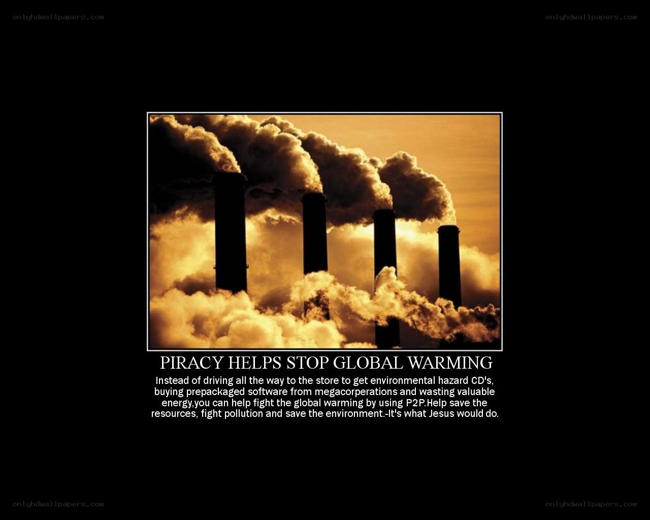 Piracy Helps Stop Global Warming