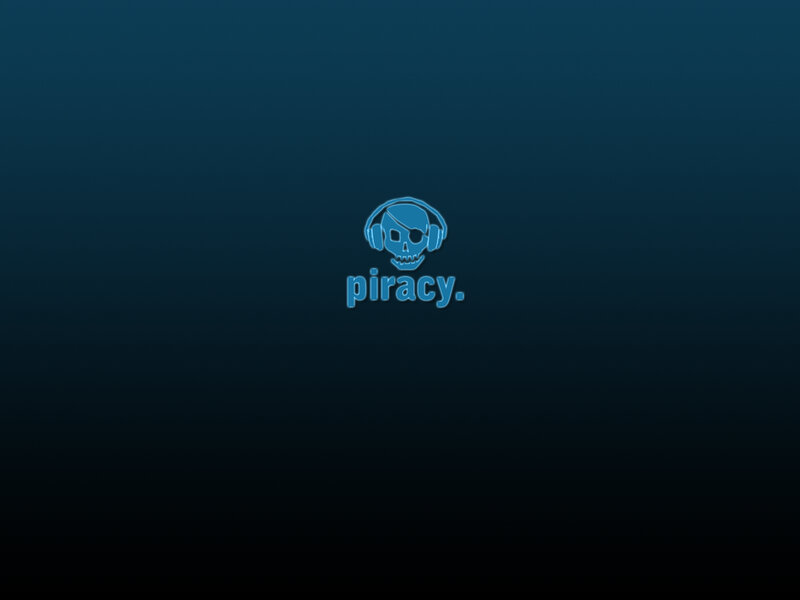 piracy logo on dark background