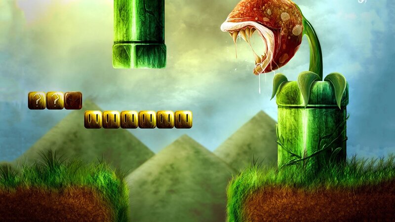 Piranha Plant in a game scene
