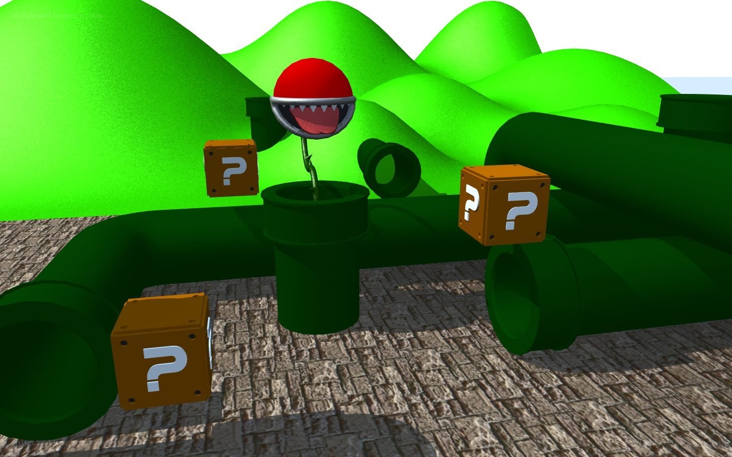 Piranha Plant in a pipe
