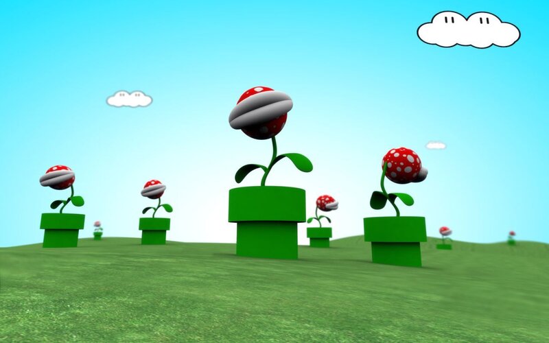 Piranha Plants in a field