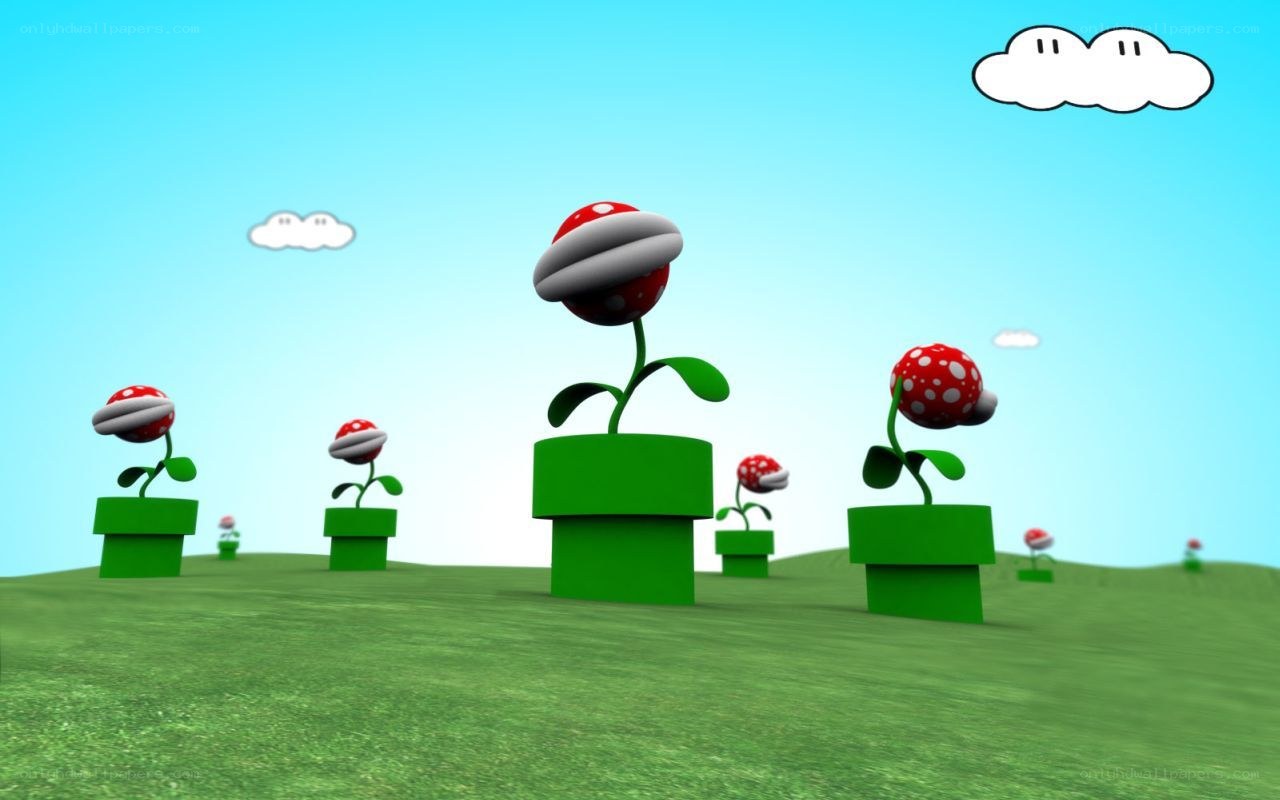 Piranha Plants in a field
