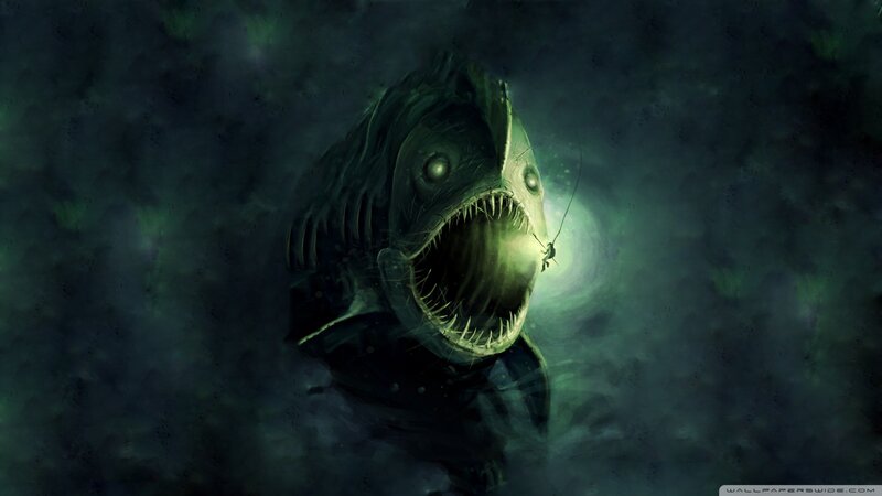Piranha with Glowing Lure