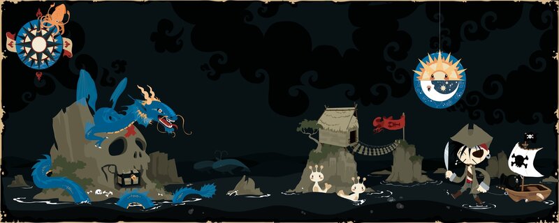 Pirate adventure on a dark island