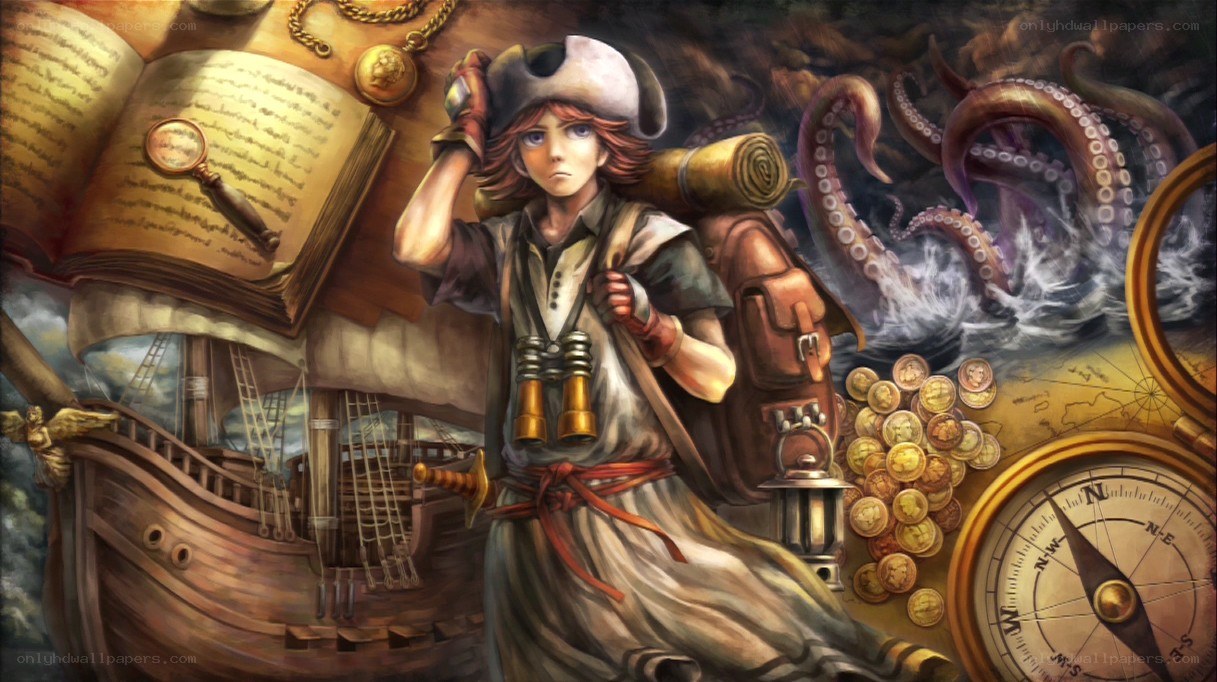 Pirate adventurer with octopus