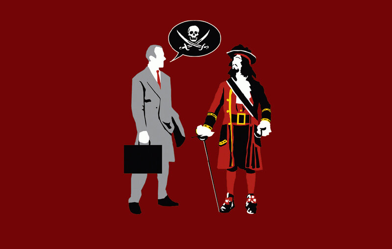 Pirate and Businessman Dialogue