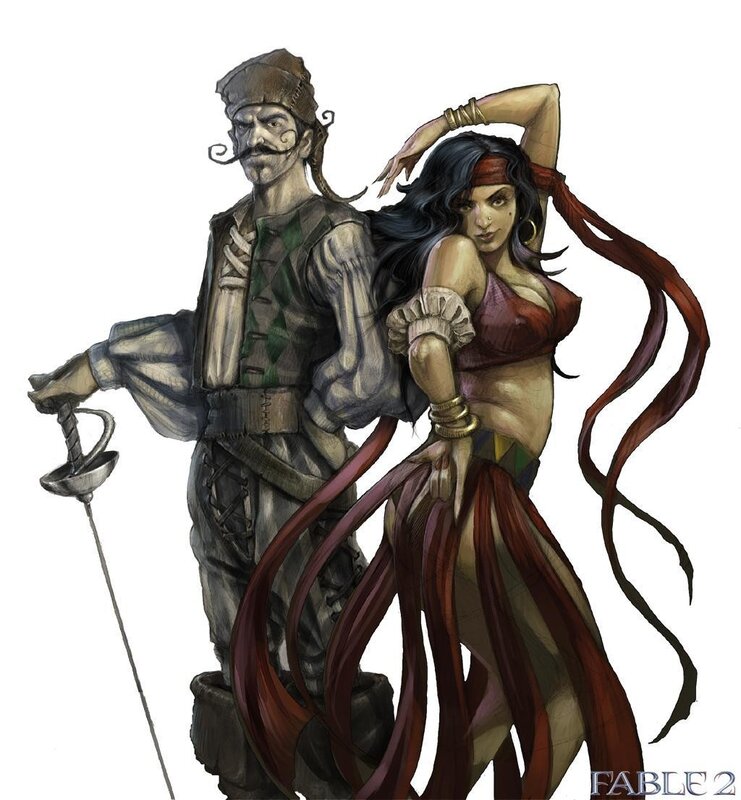 Pirate and dancer duo