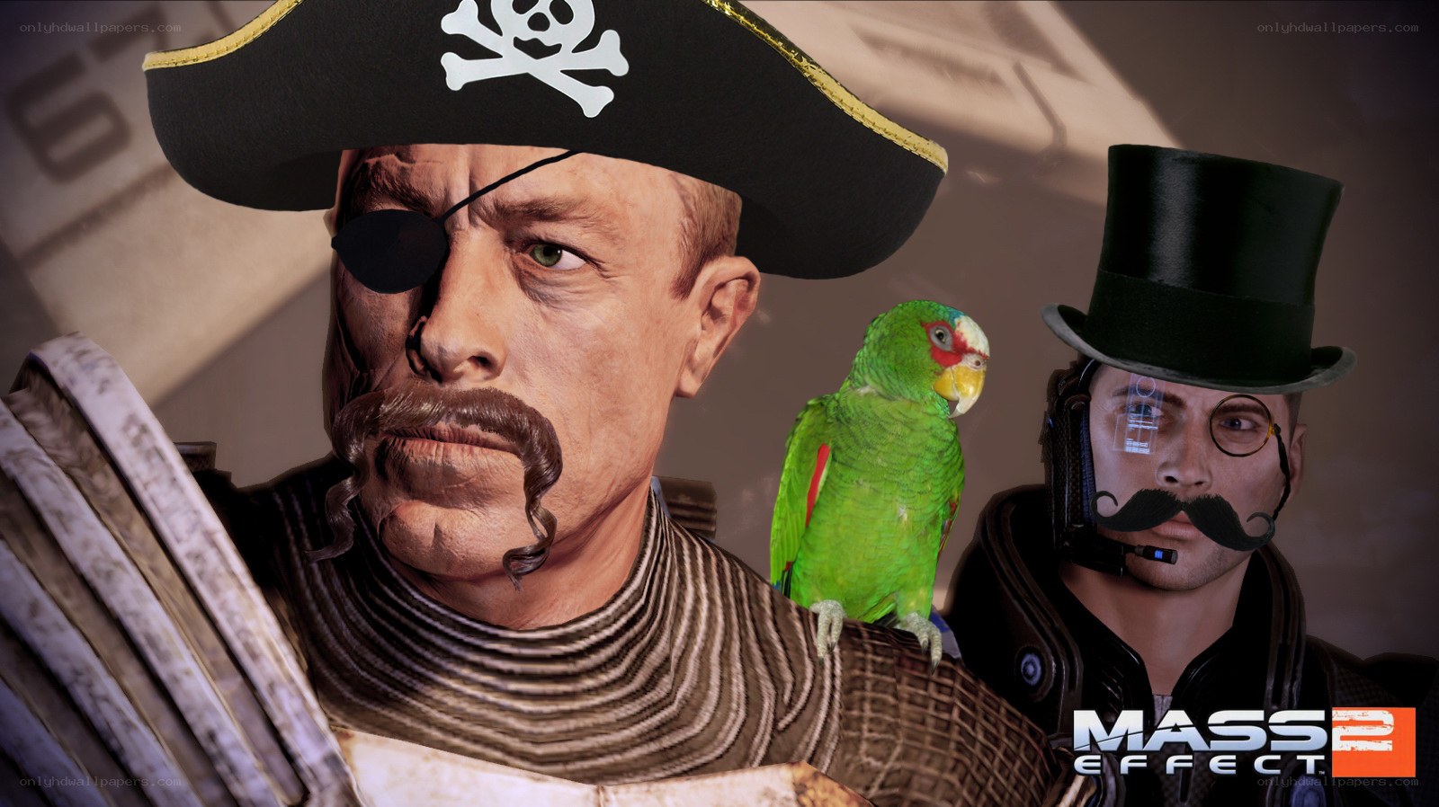 Pirate and parrot in Mass Effect
