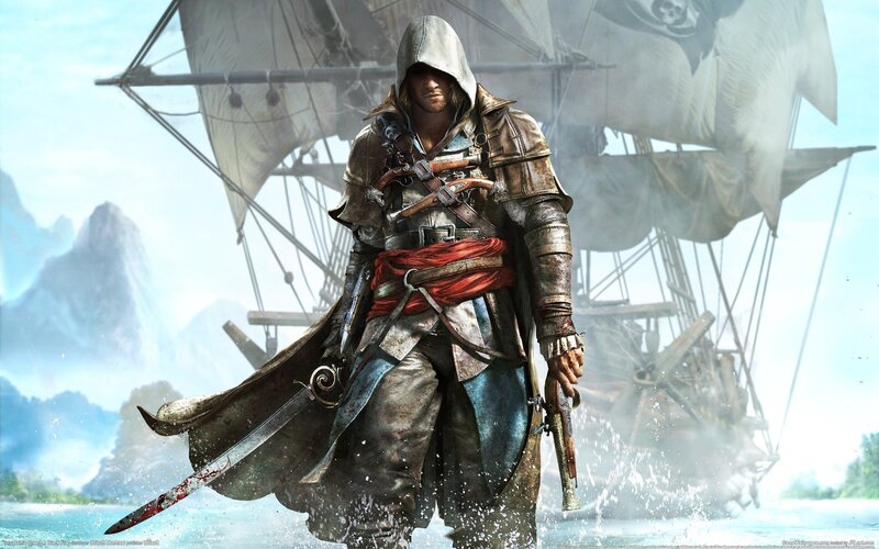 Pirate Assassin on Ship — Gray