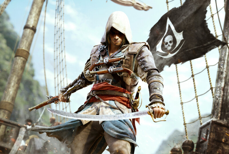 Pirate Assassin on Ship — White