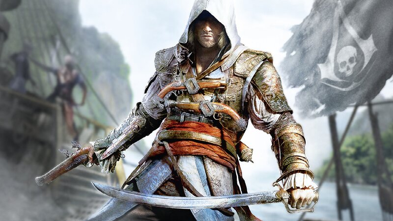 Pirate Assassin with Sword — Gray