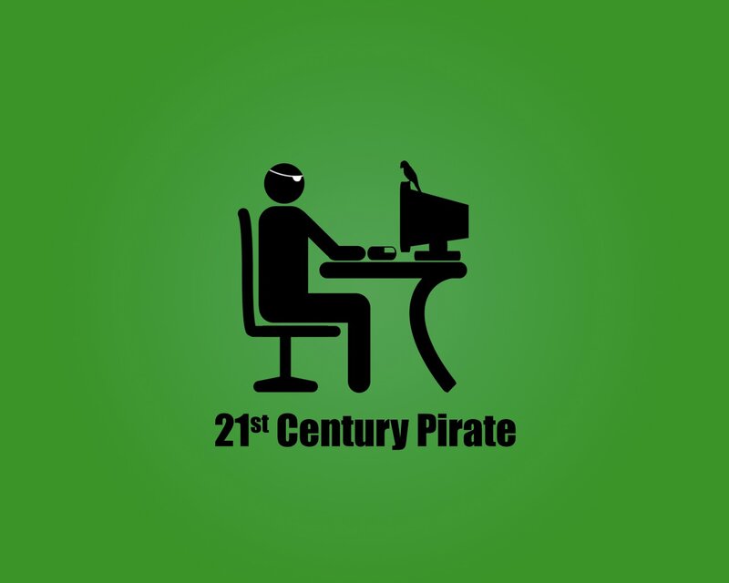 Pirate at Computer