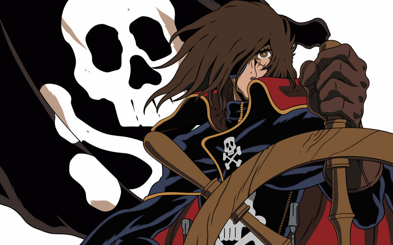 pirate captain at the helm
