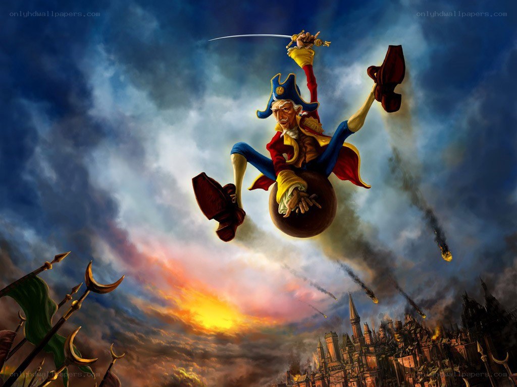 Pirate Captain in Mid-Air Battle