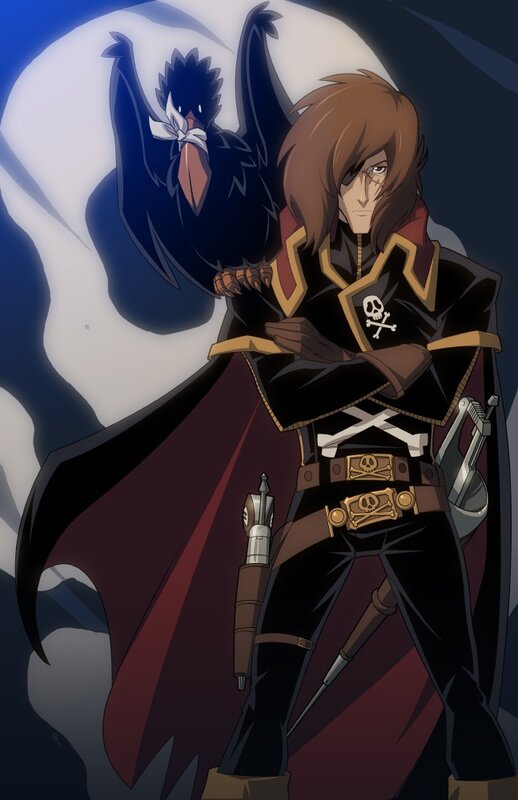 pirate captain with crow