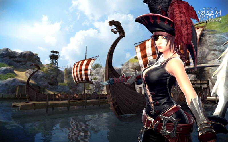 pirate character by the docks