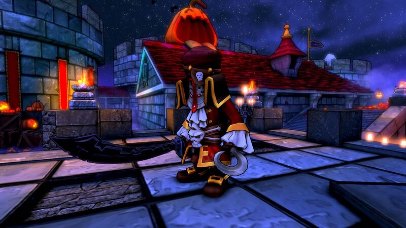 Pirate character in a castle