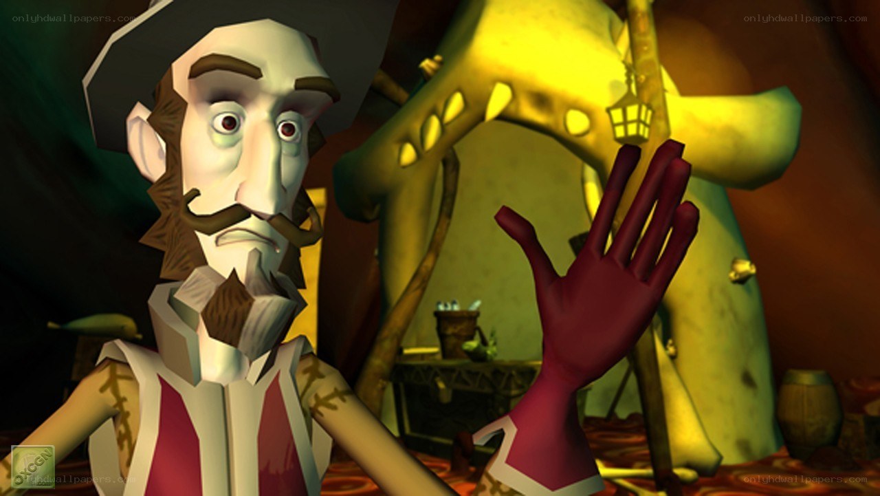 pirate character in animated scene
