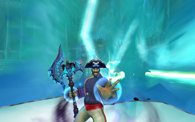 pirate character in icy chamber