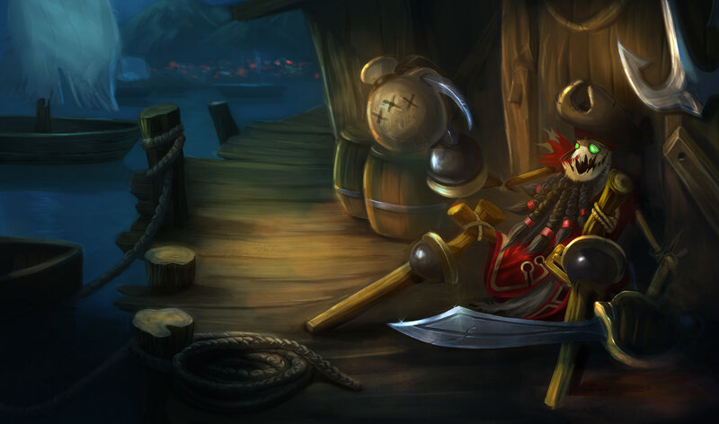 Pirate Character on Dock — Brown