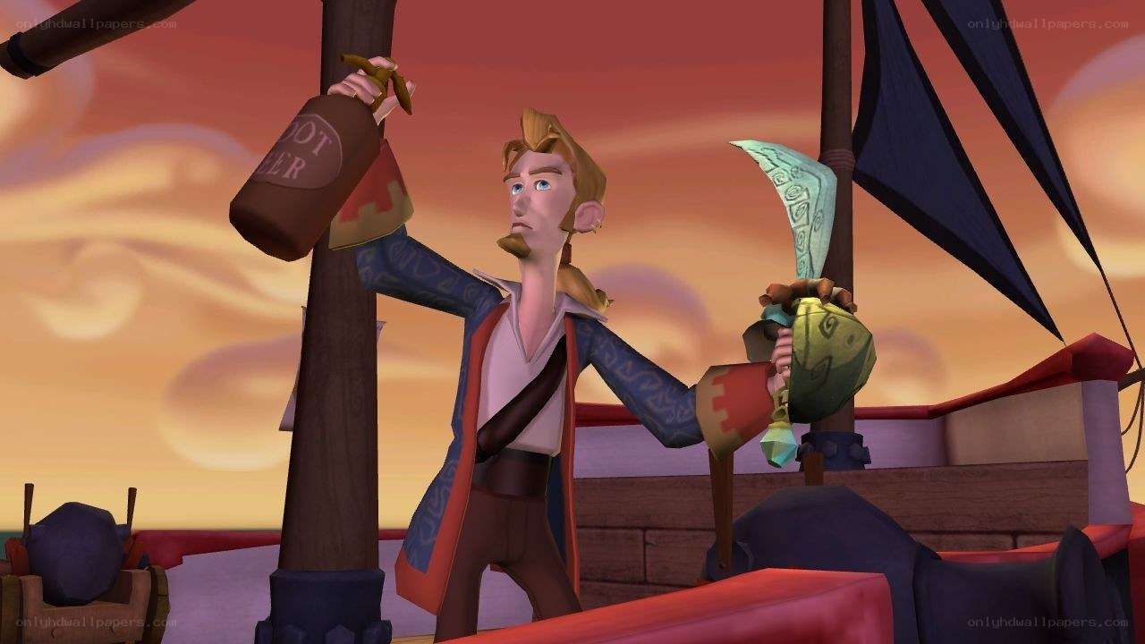 pirate character on ship deck