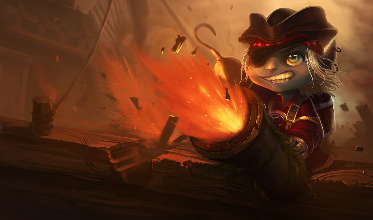 pirate character with cannon