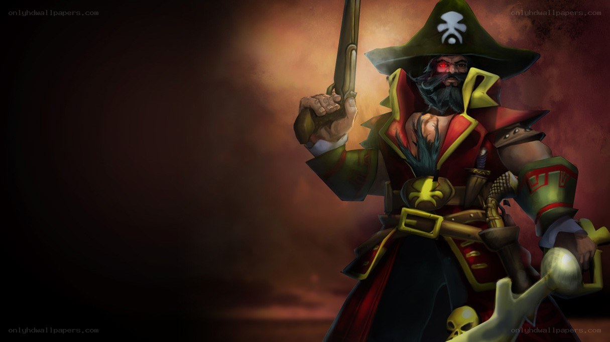 pirate character with red coat