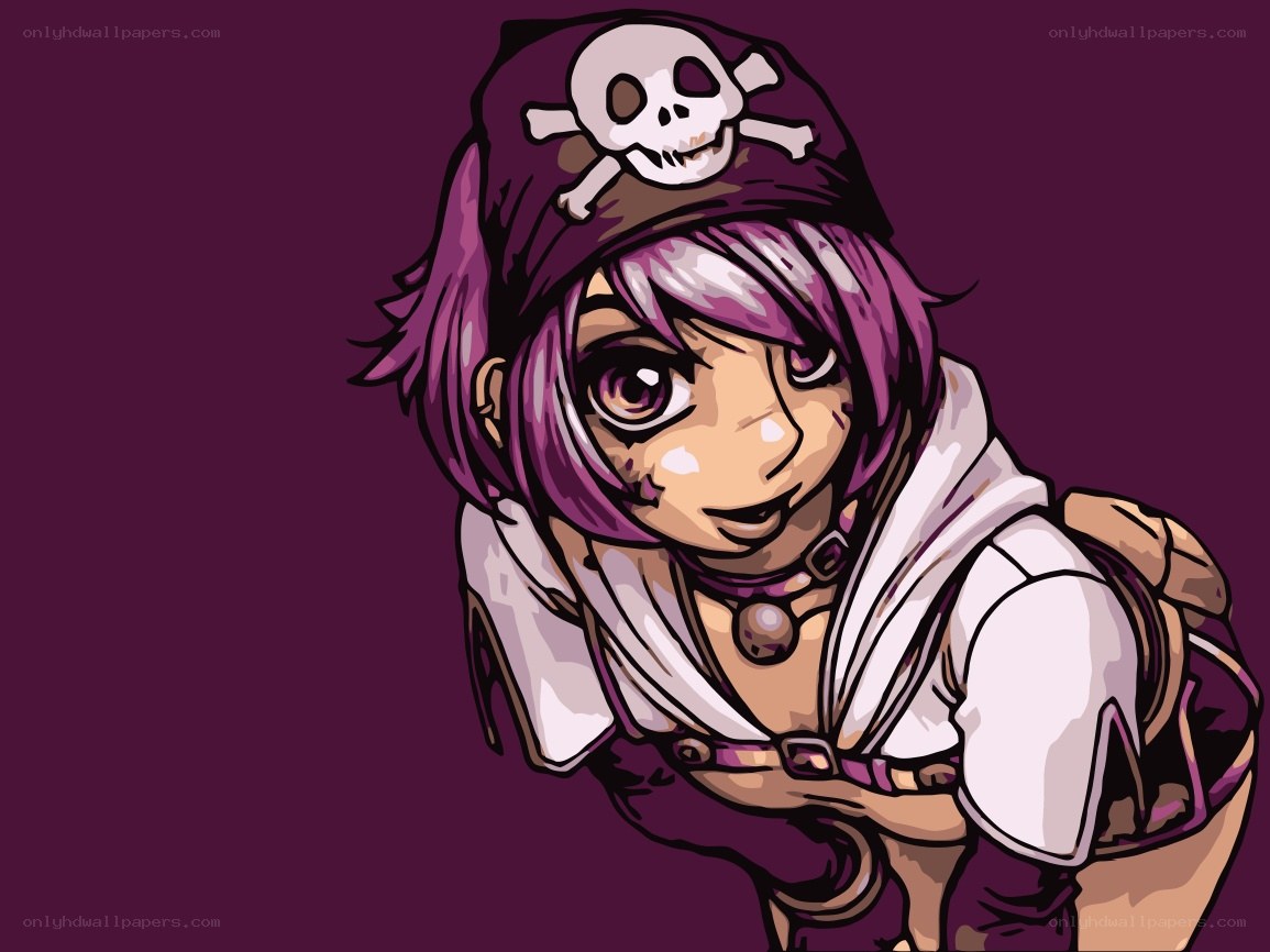 pirate character with skull hat