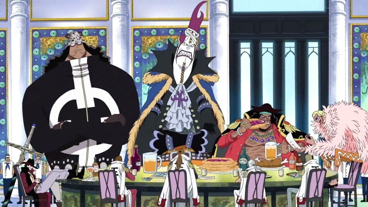 Pirate crew at a feast