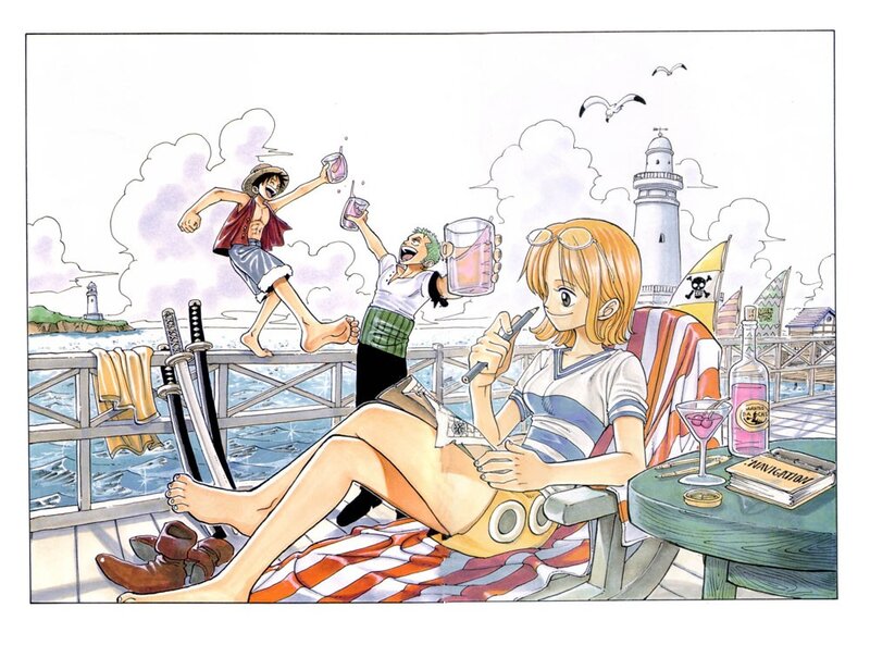 Pirate crew on a ship deck