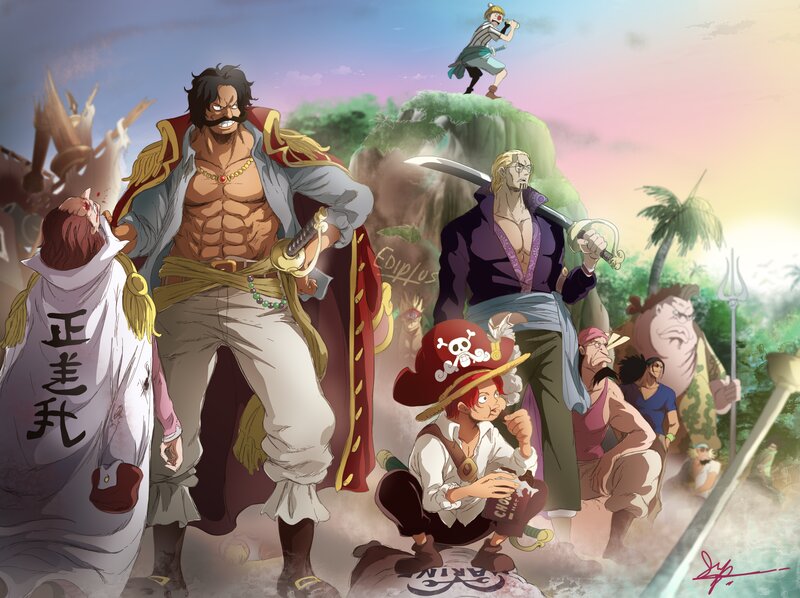 Pirate Crew on Island — Blue