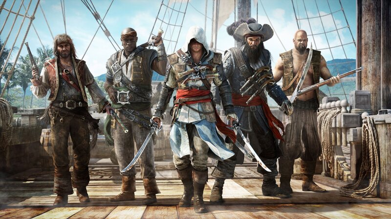 Pirate Crew on Ship — Brown, Adventurous
