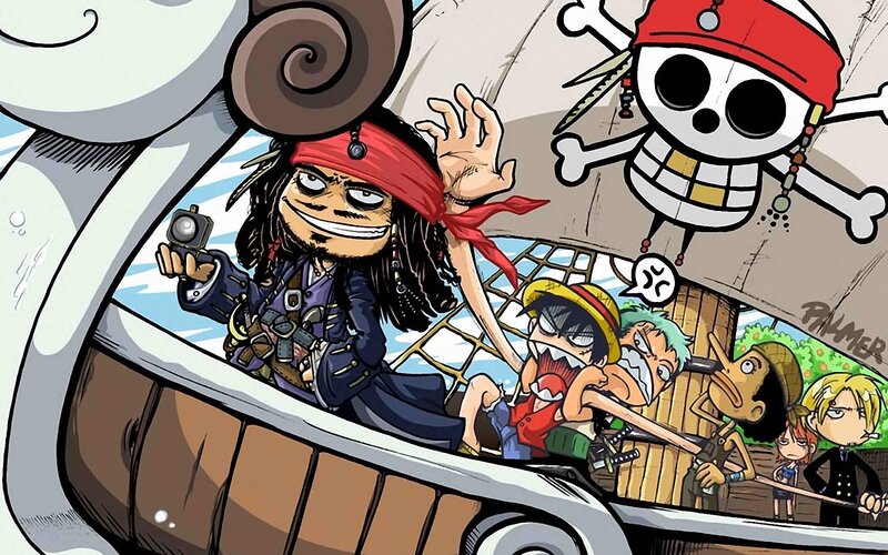 Pirate Crew on Ship — Red, Chaotic