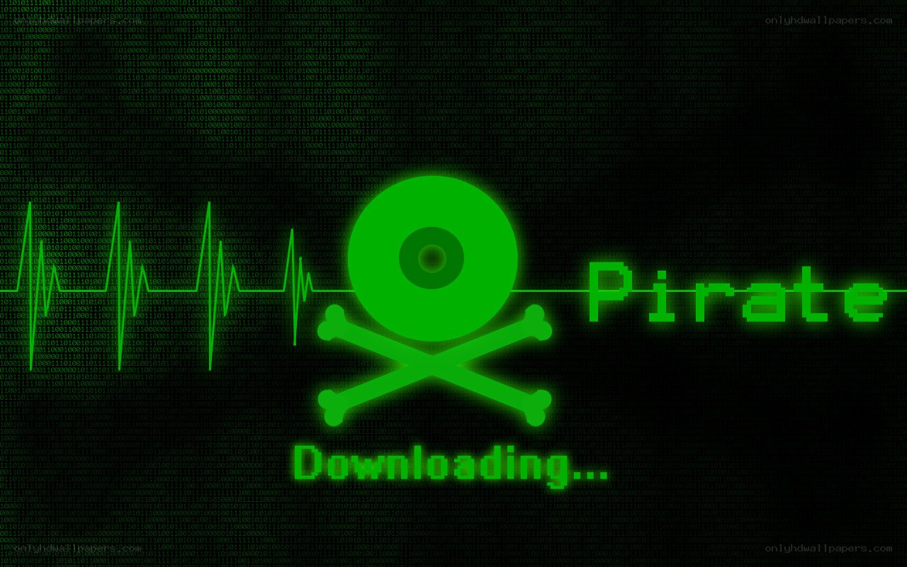 Pirate downloading animation