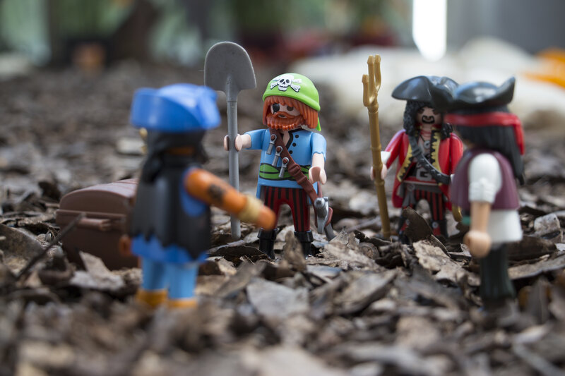 Pirate Figurines on Ground