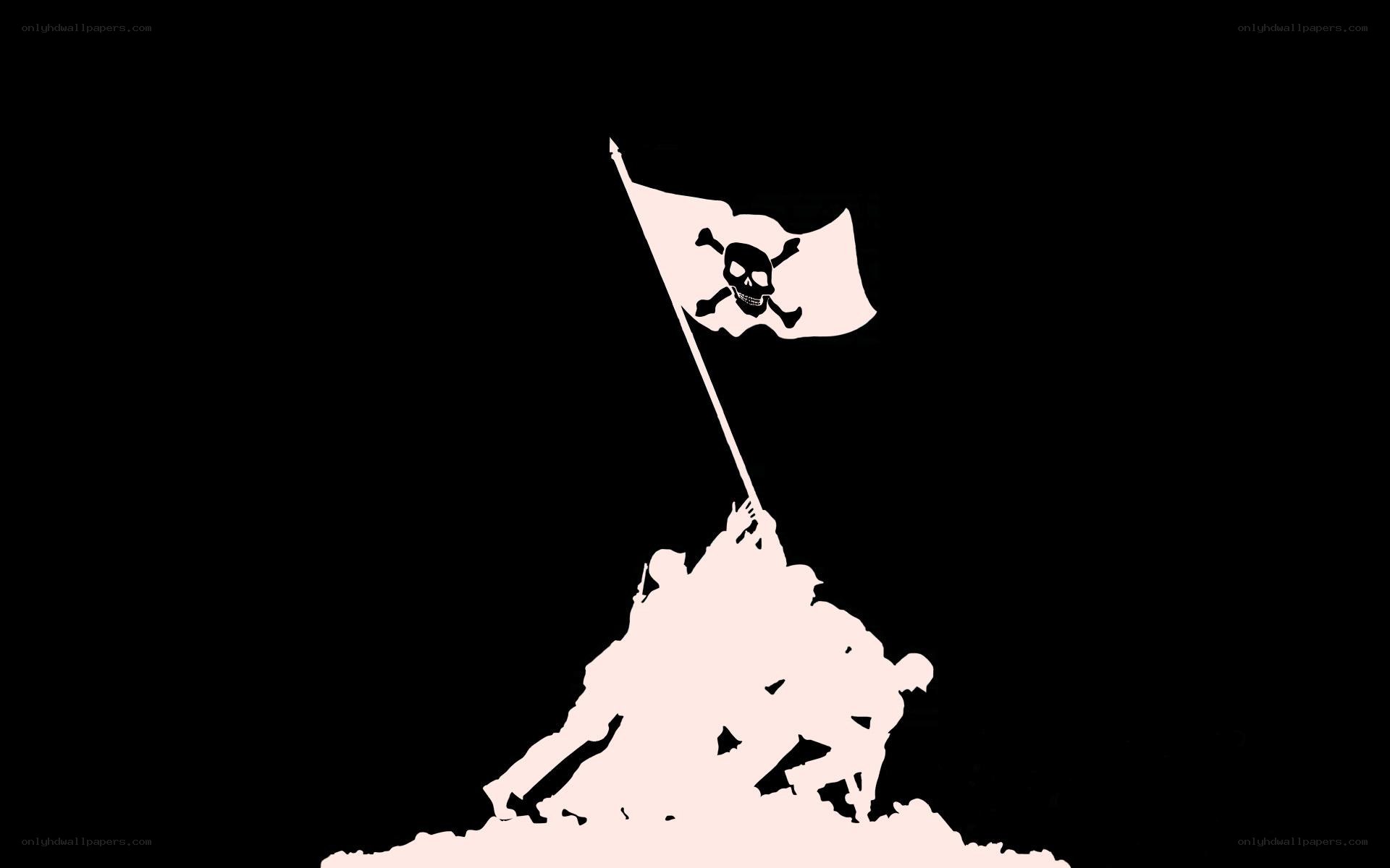 Pirate flag on Iwo Jima