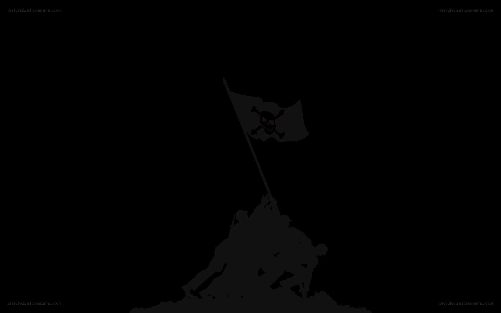 Pirate flag on Iwo Jima