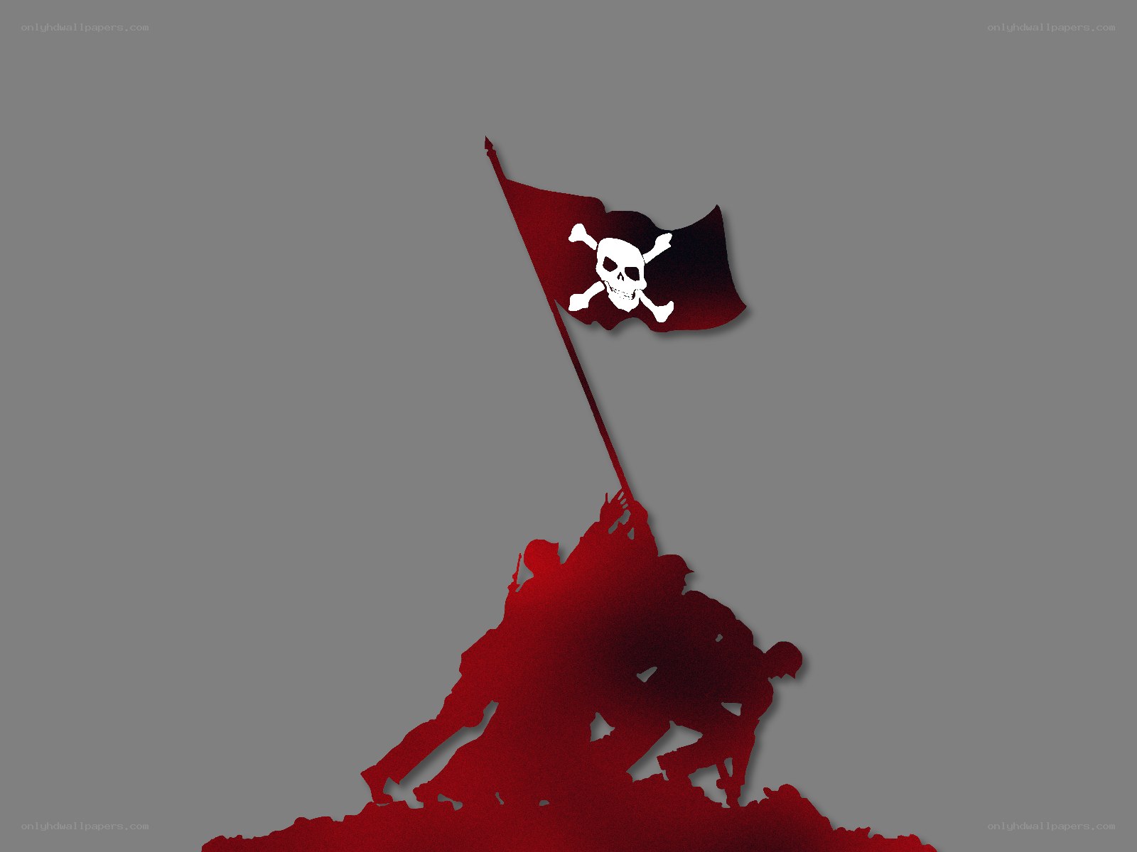 Pirate flag on Iwo Jima