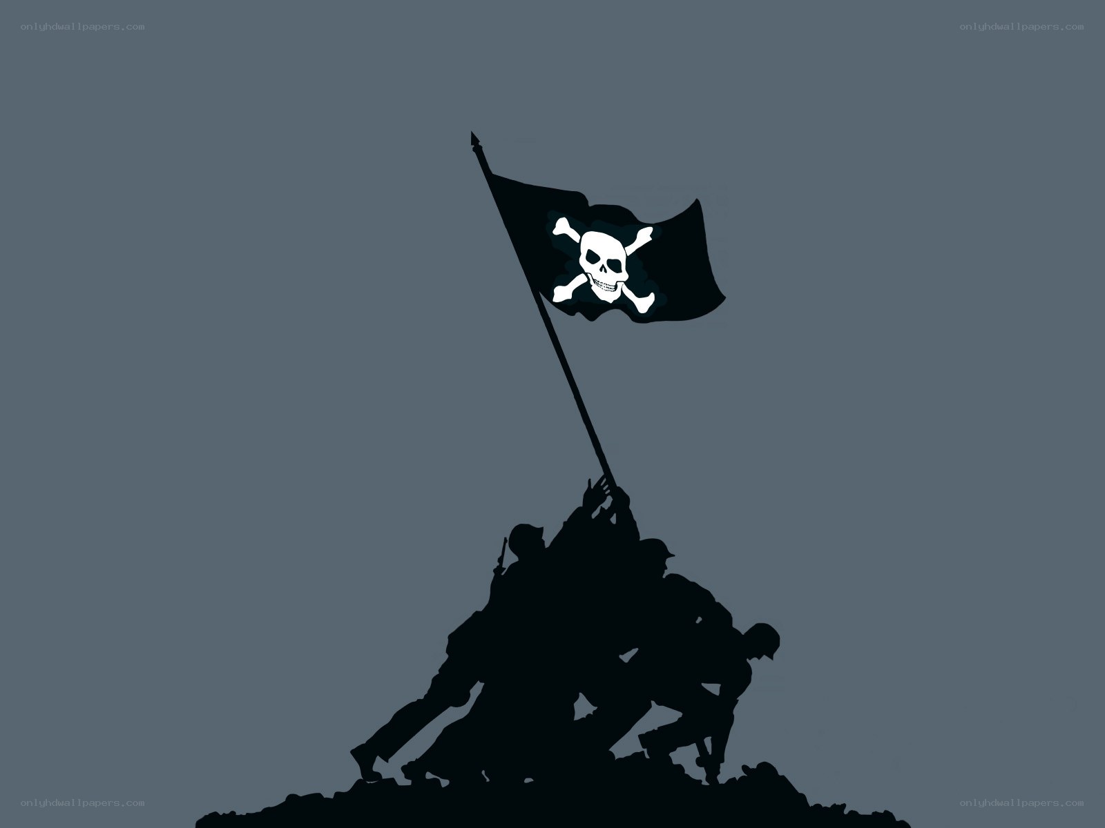 Pirate flag on Iwo Jima