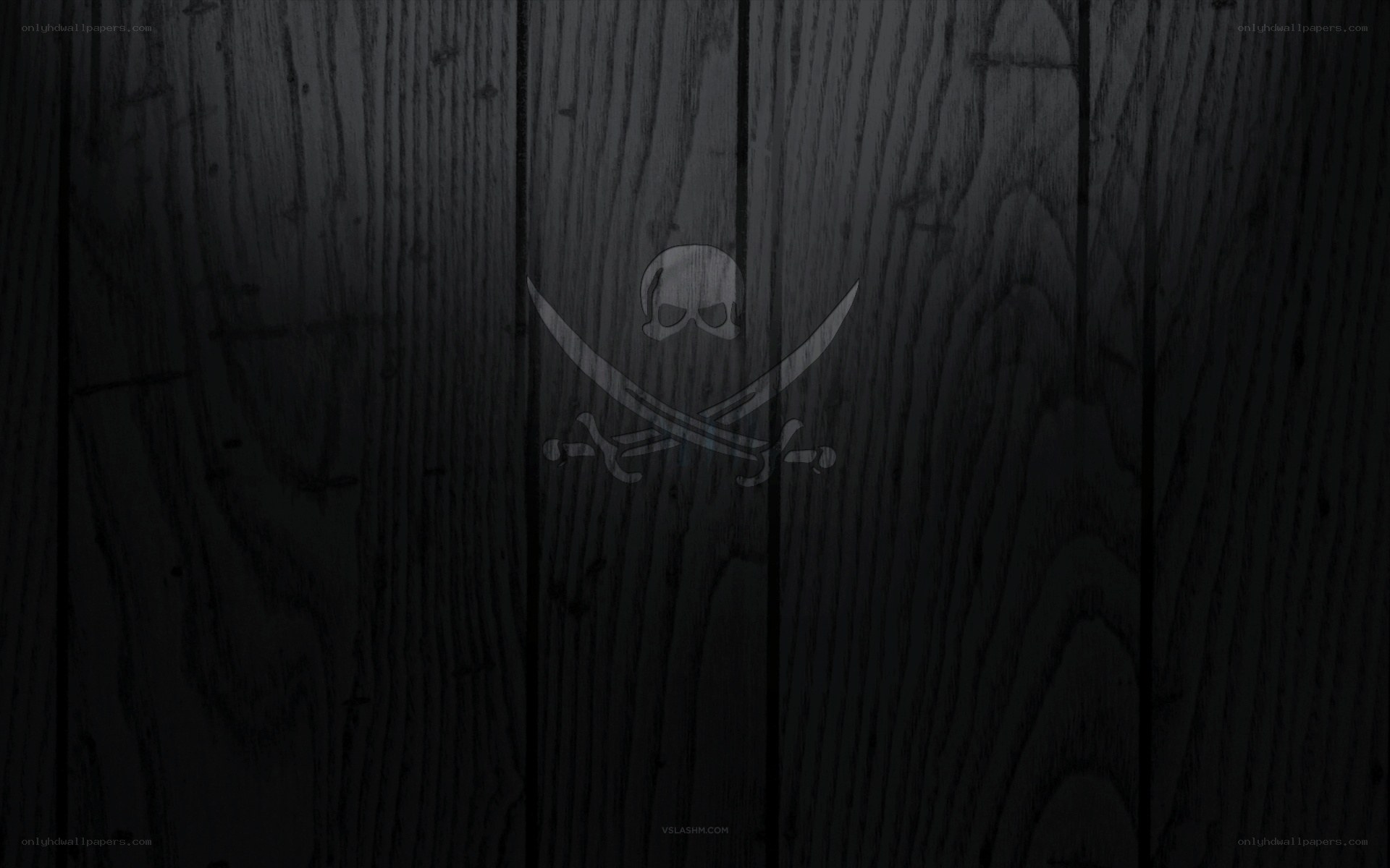 pirate flag on wood