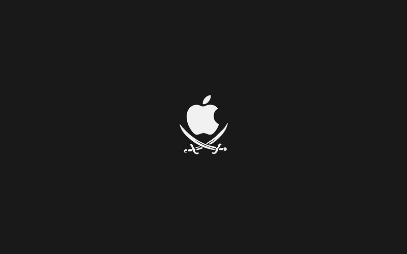 Pirate Flag with Apple Logo