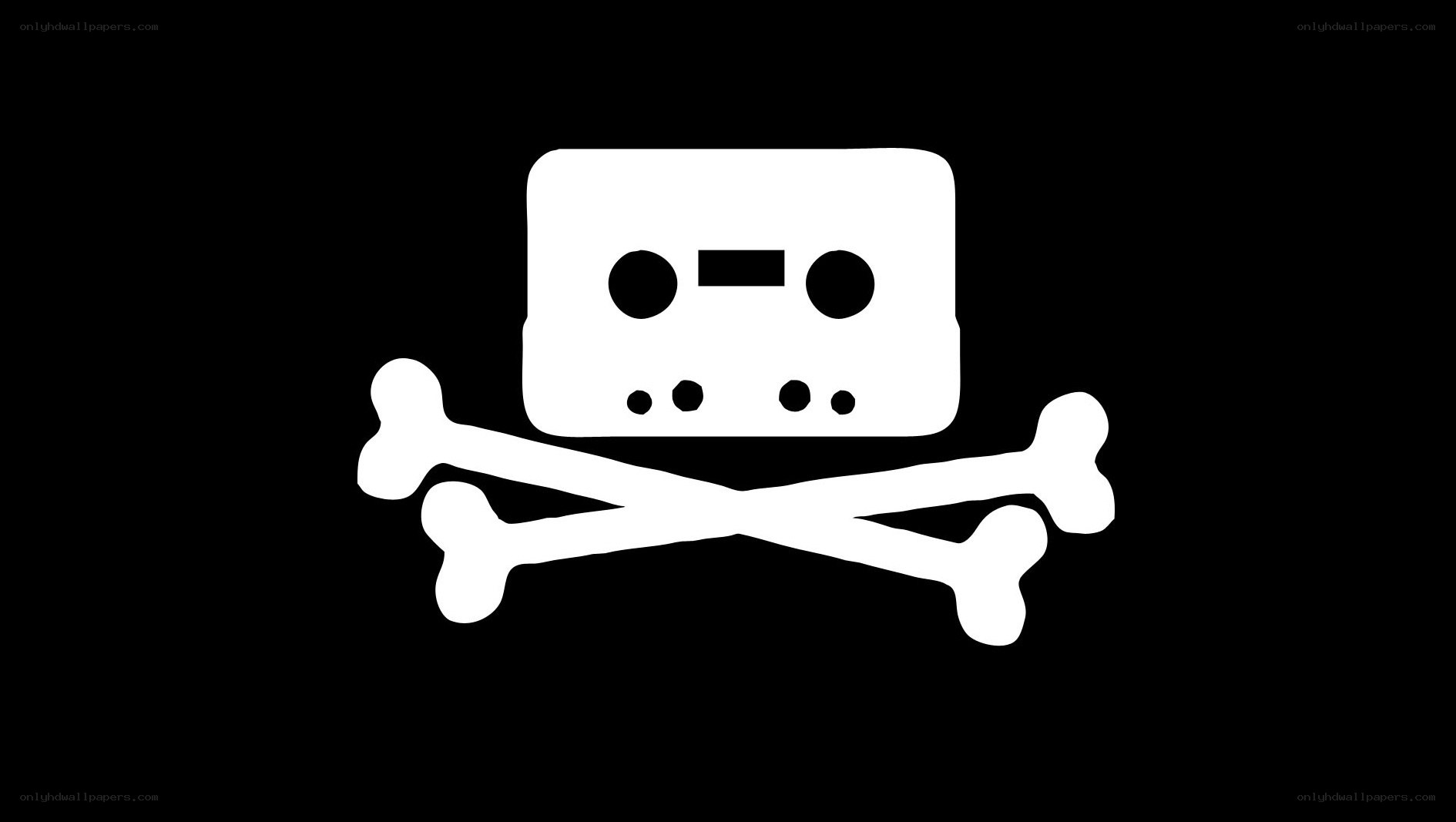 pirate flag with cassette skull