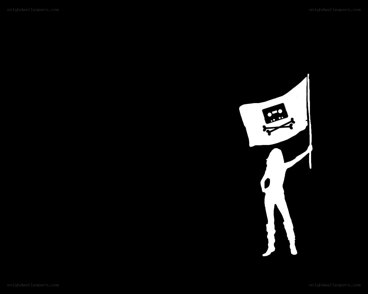 pirate flag with cassette