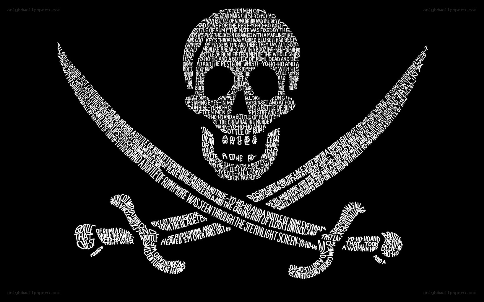 Pirate flag with song lyrics